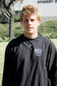 Sam Nellis, originally from Manchester, England, is the starting midfielder for the Oxnard College Condors' soccer team. 