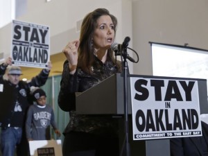 Oakland mayor Libby Schaaf made a last-ditch effort to keep the Raiders in Oakland.(Photo: Eric Risberg, AP)